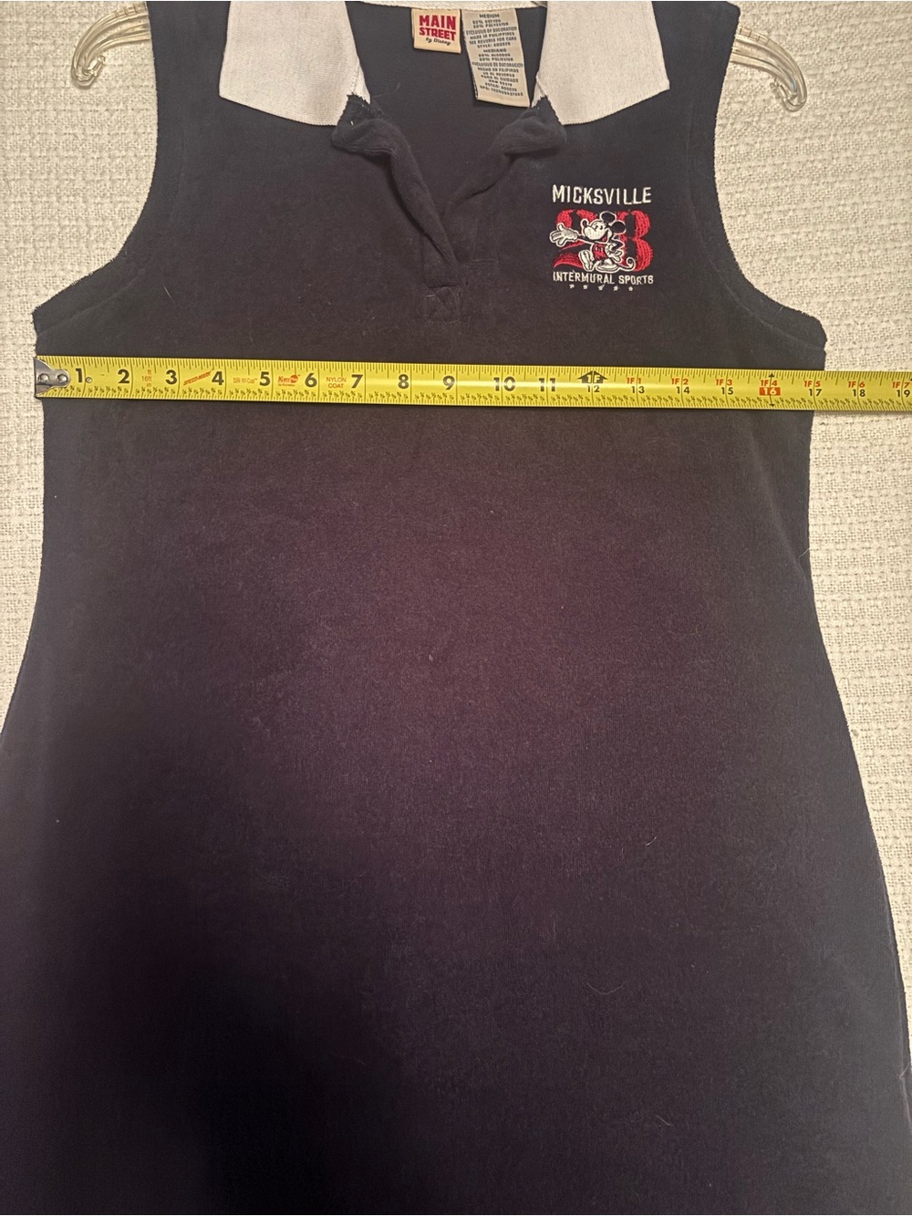 Disney Black Sleeveless Terry Polo Embroidery Dress and pink Mickey tee shirt - Picture 7 of 11